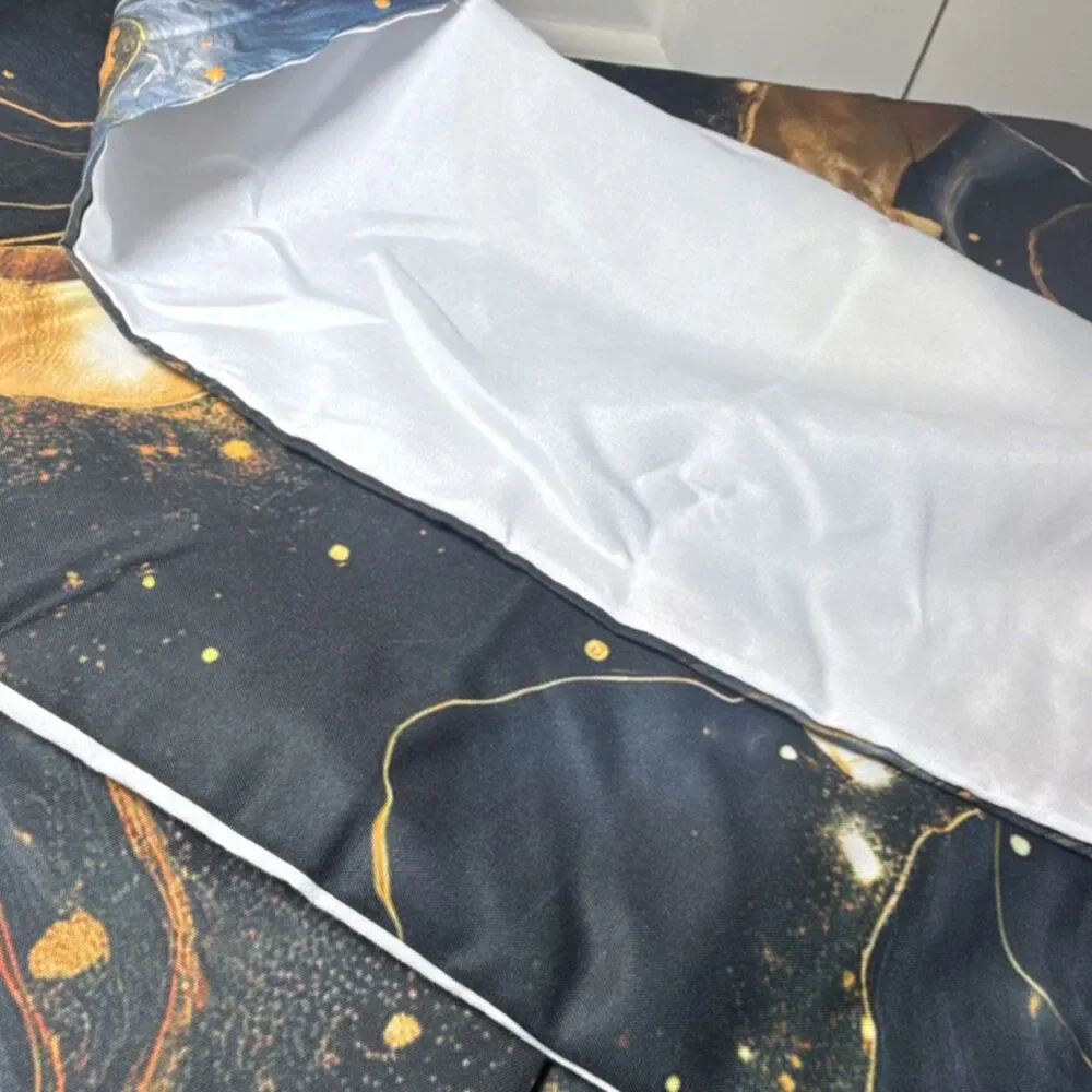 Pillowcases (4)Abstract Black Gold Blue Duvet Cover Polyester Modern Zip Closure